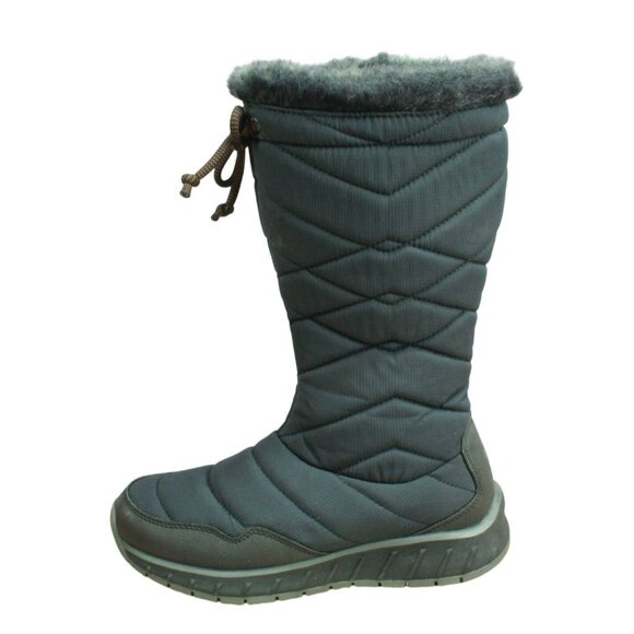 LL Bean Snowfield Black Nylon Insulated Waterproof Insulated Tall Boots Size 7 M - Picture 1 of 10